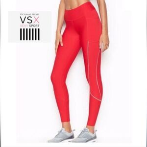 VICTORIA Sport Women Legging Red Total Knockout Tight Workout Small Tall Sexy